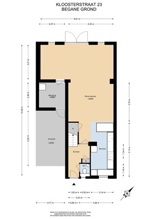 Floorplan - Kloosterstraat 23, 6162 XC Geleen